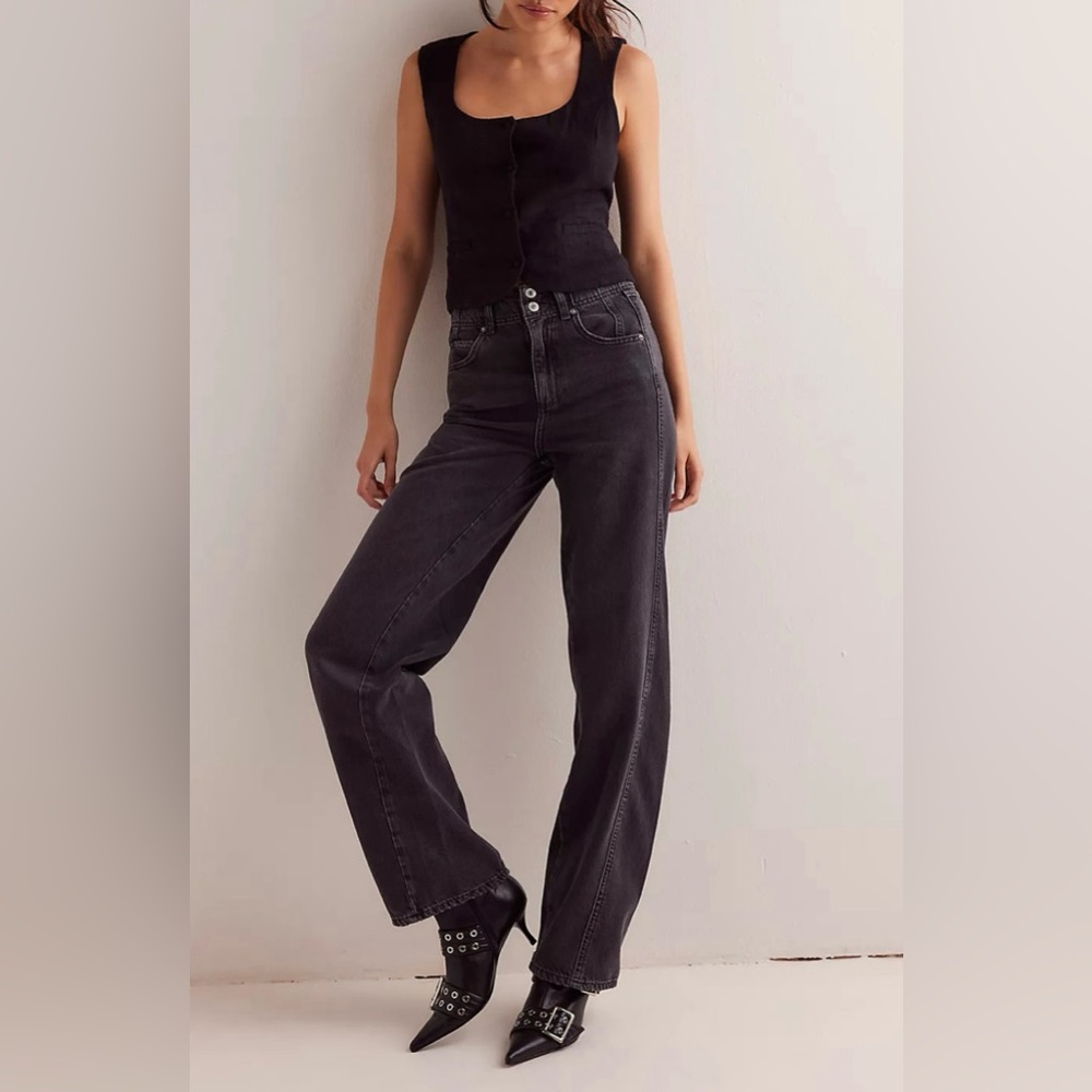 Free People Aster High Rise Straight